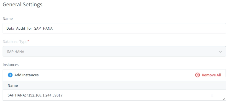 Data Audit for SAP HANA Create Rule