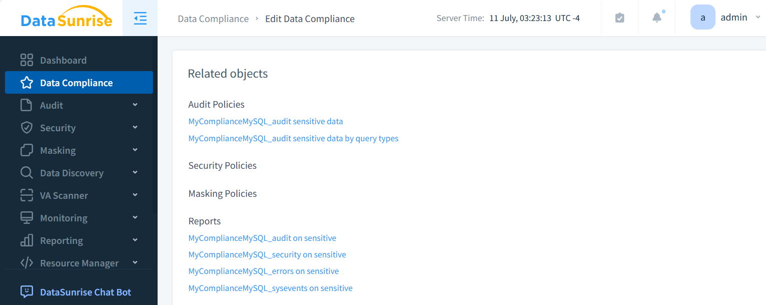 Data Compliance - Compliance Setup - Related Objects