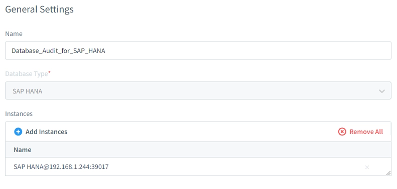 Database Audit for SAP HANA Create Rule