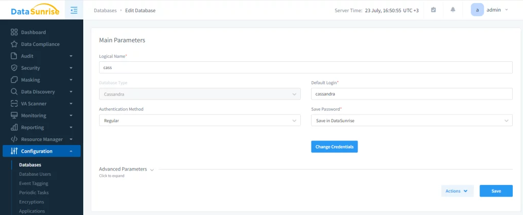 auditoría de datos en apache cassandra