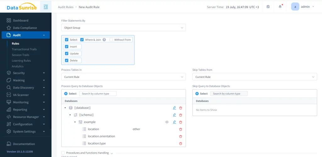 auditoría de bases de datos en elasticsearch