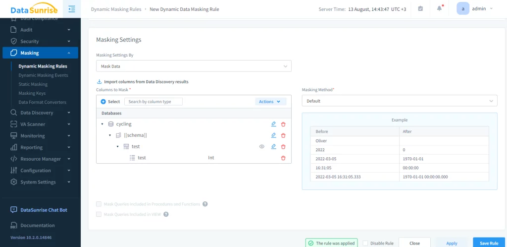 enmascaramiento dinámico de datos en cassandra