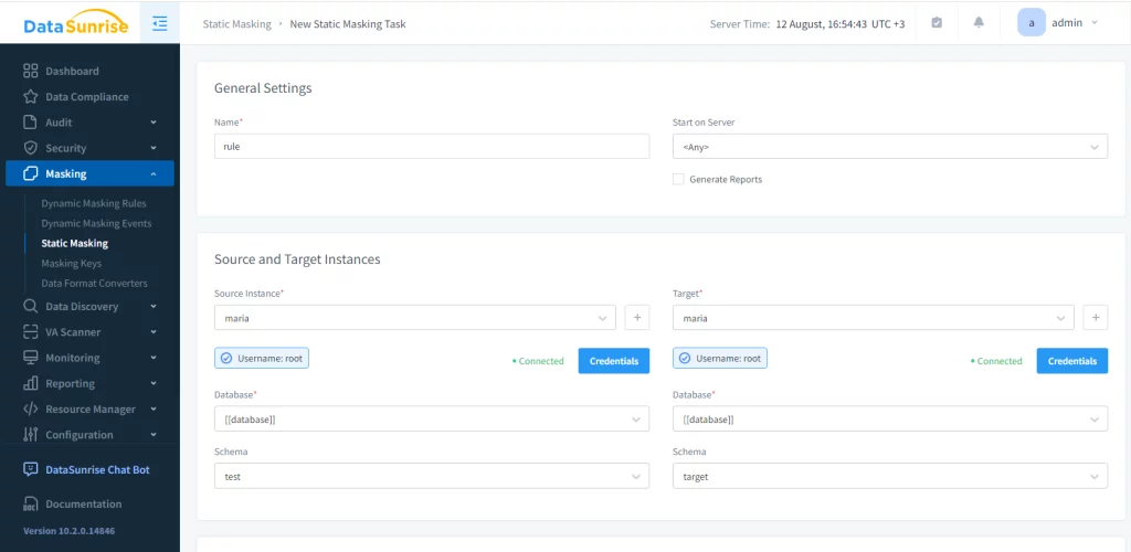 enmascaramiento de datos estáticos en mariadb