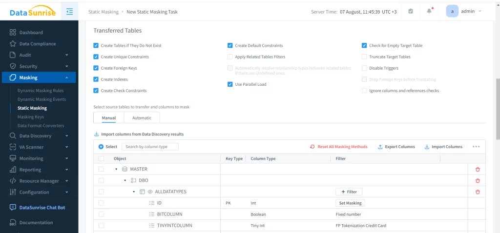 enmascaramiento de datos estáticos en SQL Server