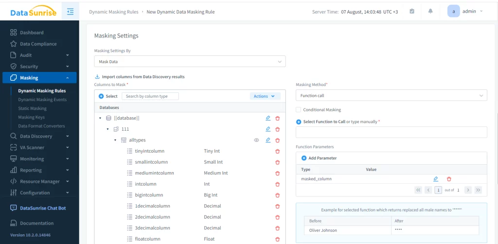 enmascaramiento dinámico de datos en mysql