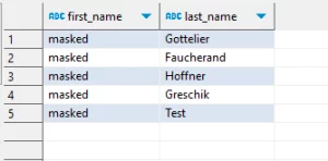 enmascaramiento dinámico de datos en postgresql