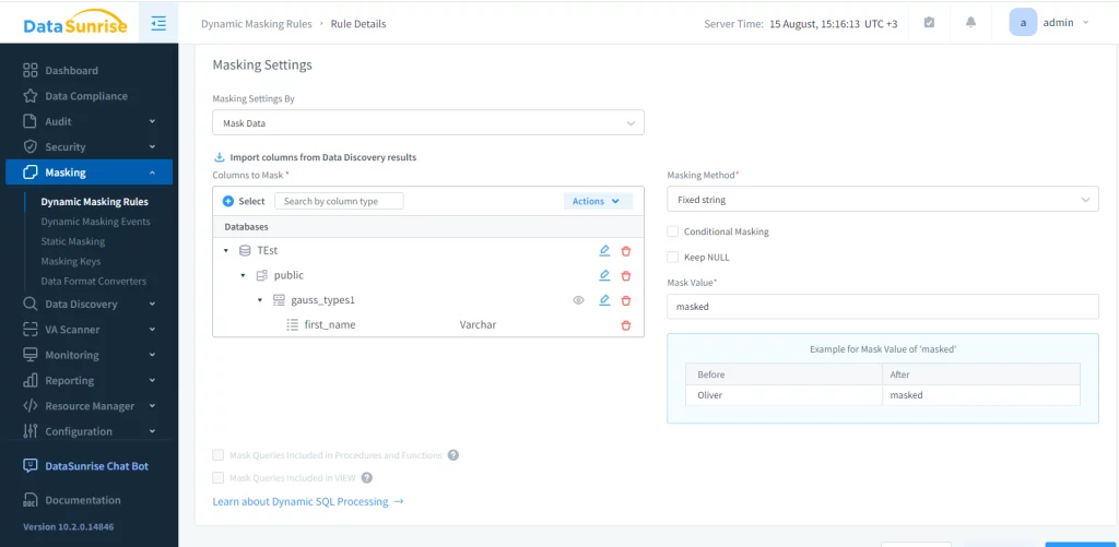 dynamic data masking in postgresql