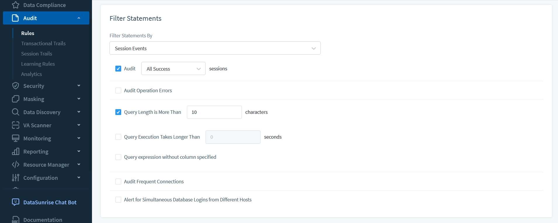 MariaDB Database Activity History