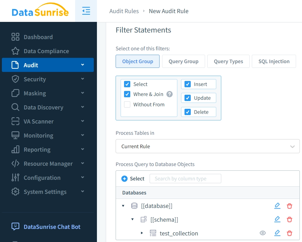 Creating Audit Rule for Qdrant in DataSunrise